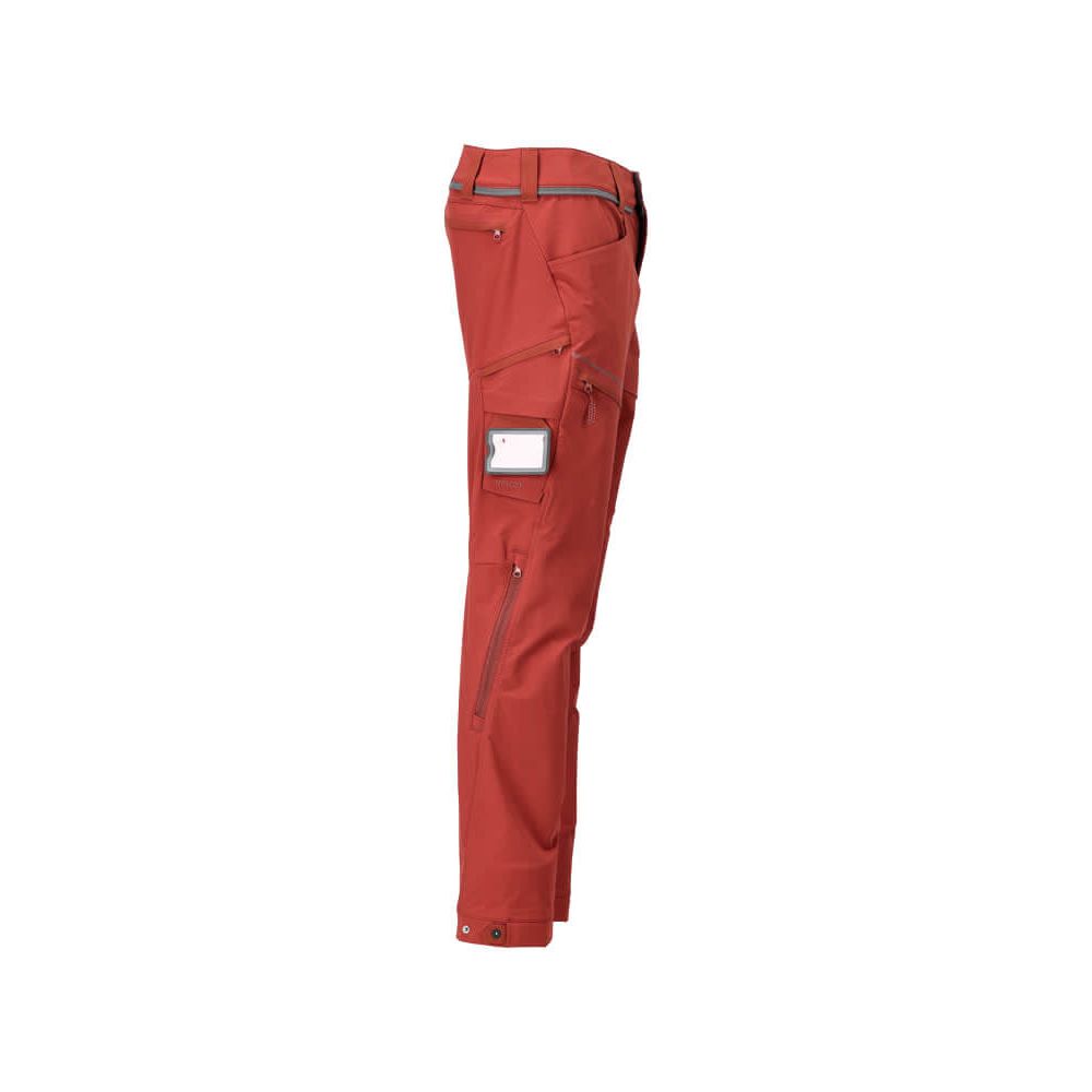 Mascot Lightweight Durable 4-Way-Stretch Functional Trousers (Holster Pockets Attachable) 22059-605 Left #colour_autumn-red
