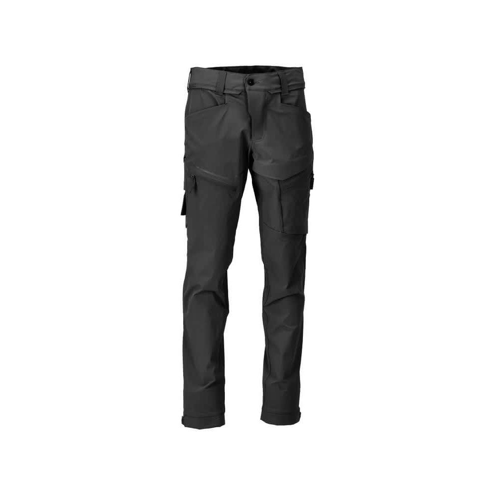 Mascot Lightweight Durable 4-Way-Stretch Functional Trousers (Holster Pockets Attachable) 22059-605 Front #colour_black