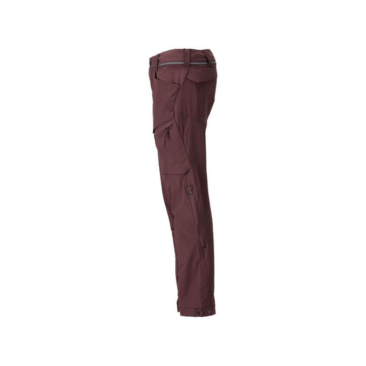Mascot Lightweight Durable 4-Way-Stretch Functional Trousers (Holster Pockets Attachable) 22059-605 Right #colour_bordeaux-red