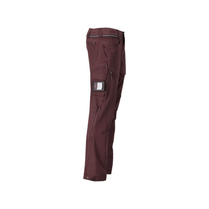 Mascot Lightweight Durable 4-Way-Stretch Functional Trousers (Holster Pockets Attachable) 22059-605 Left #colour_bordeaux-red