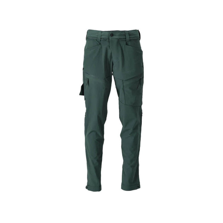 Mascot Lightweight Durable 4-Way-Stretch Functional Trousers (Holster Pockets Attachable) 22059-605 Front #colour_forest-green