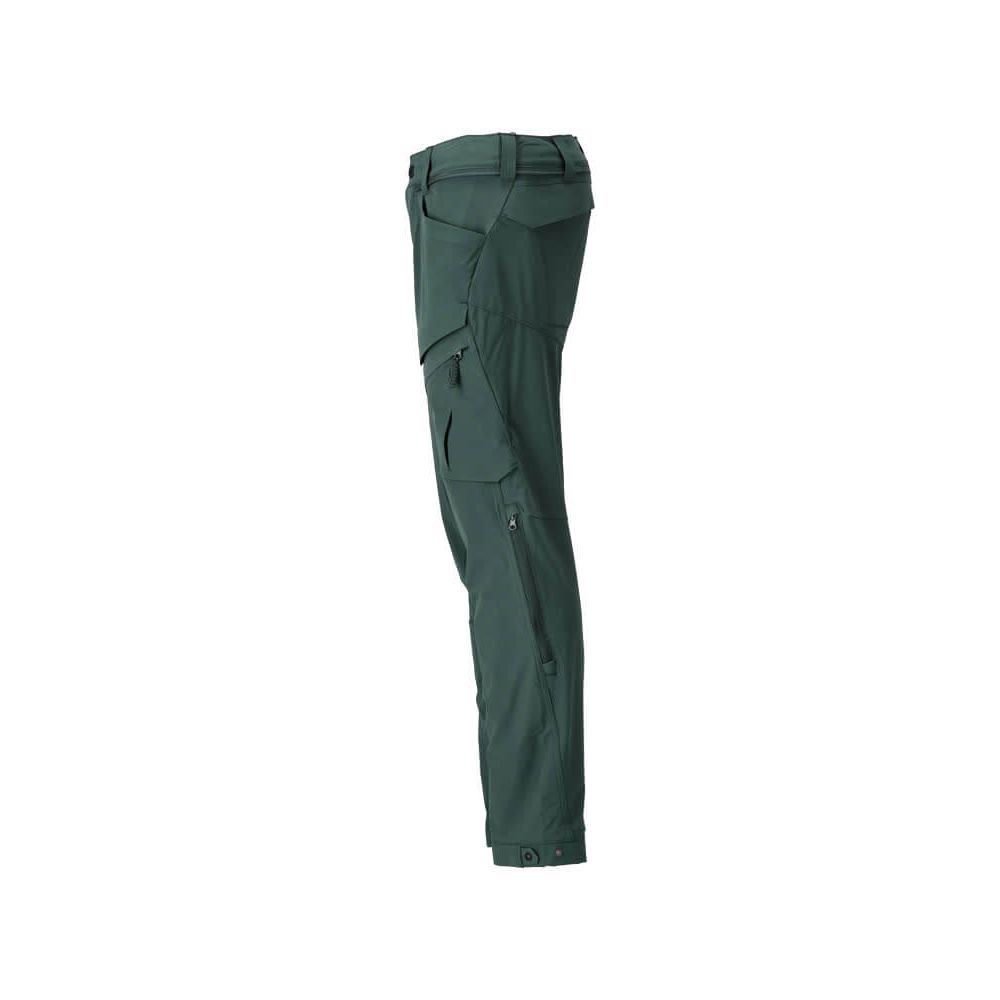 Mascot Lightweight Durable 4-Way-Stretch Functional Trousers (Holster Pockets Attachable) 22059-605 Right #colour_forest-green
