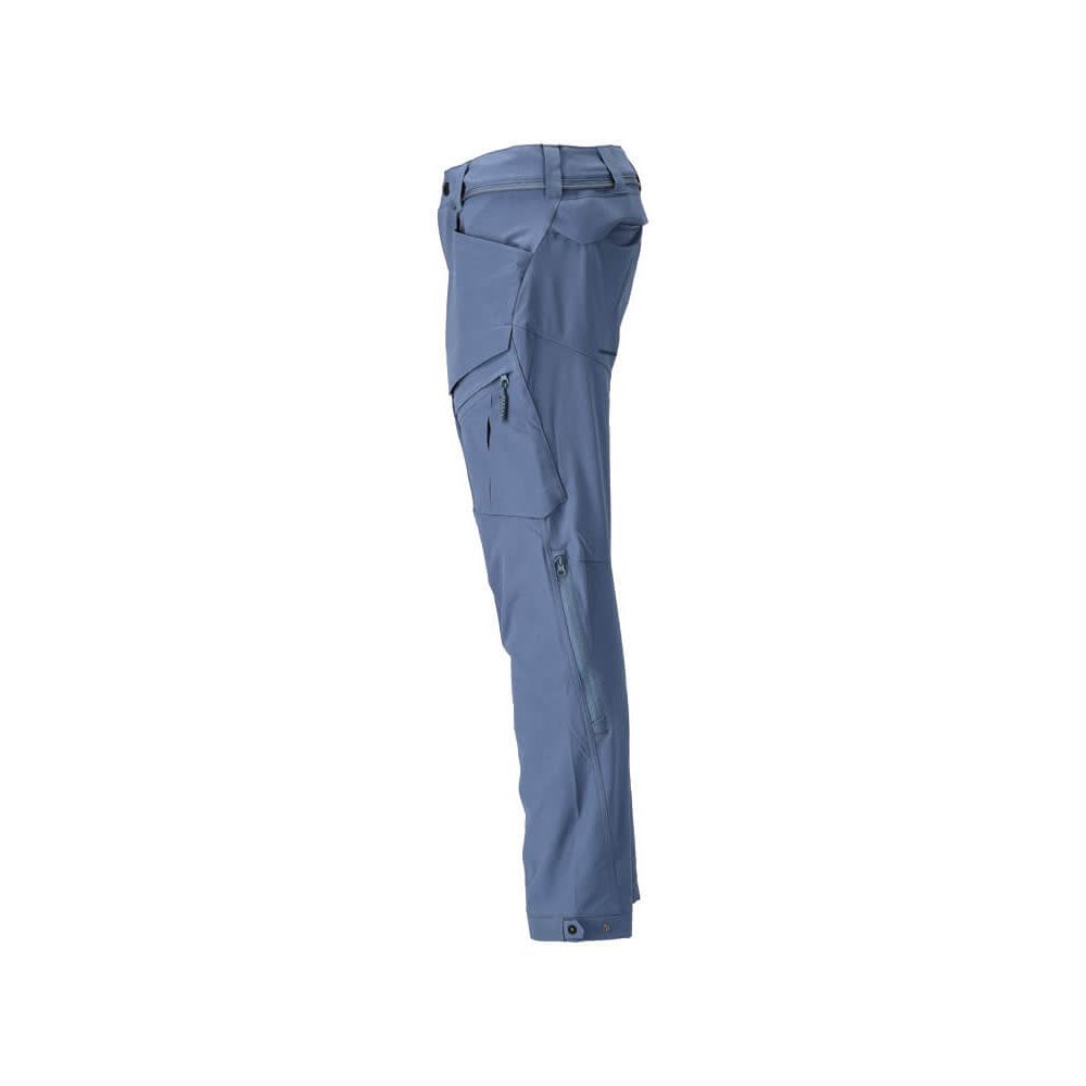 Mascot Lightweight Durable 4-Way-Stretch Functional Trousers (Holster Pockets Attachable) 22059-605 Right #colour_stone-blue