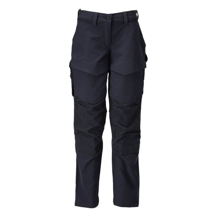 Mascot Lightweight Durable 4-Way-Stretch Trousers with Kneepad Pockets 22378-311 Front #colour_dark-navy-blue