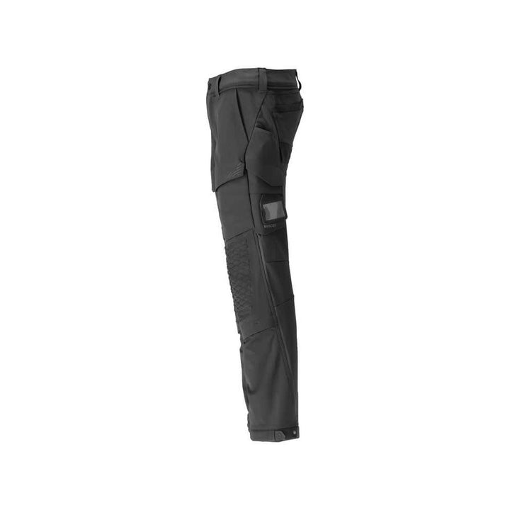 Mascot Lightweight Durable 4-Way-Stretch Trousers with Kneepad Pockets (Holster Pocket Ready) 22179-652 Right #colour_black