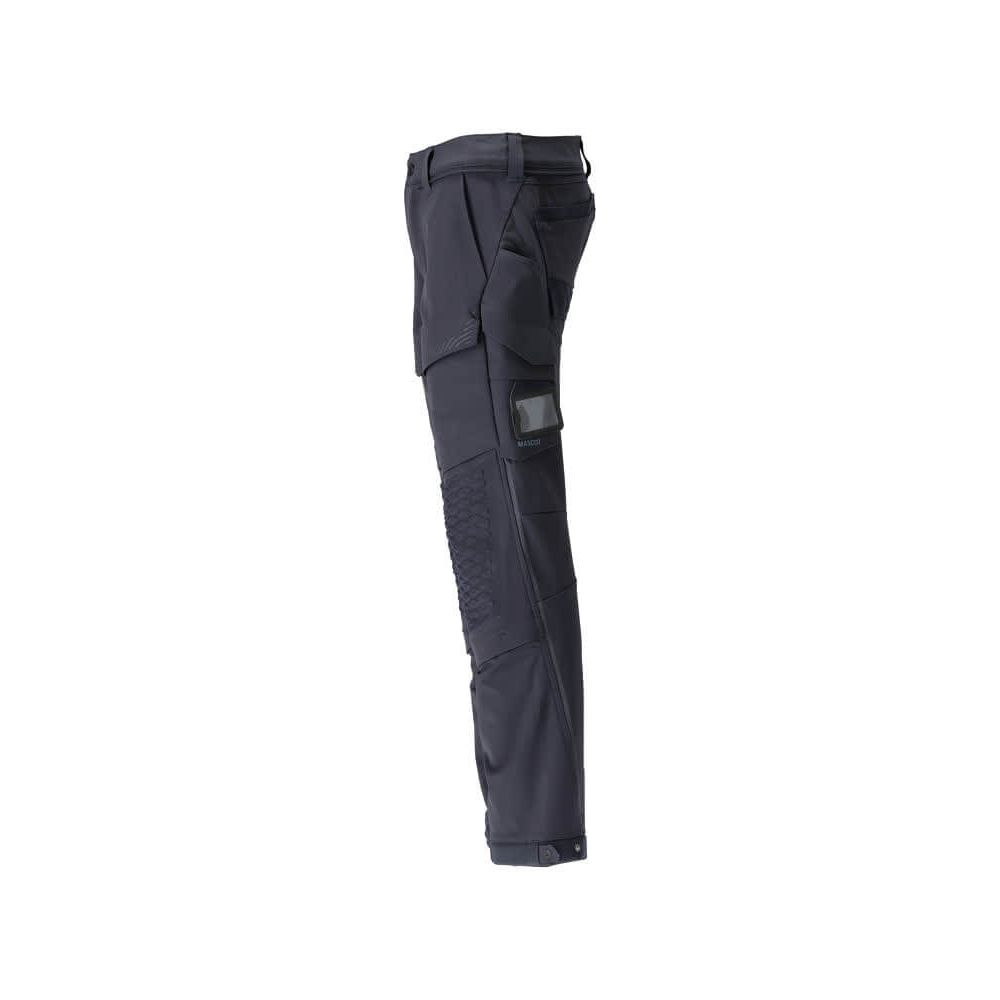 Mascot Lightweight Durable 4-Way-Stretch Trousers with Kneepad Pockets (Holster Pocket Ready) 22179-652 Right #colour_dark-navy-blue