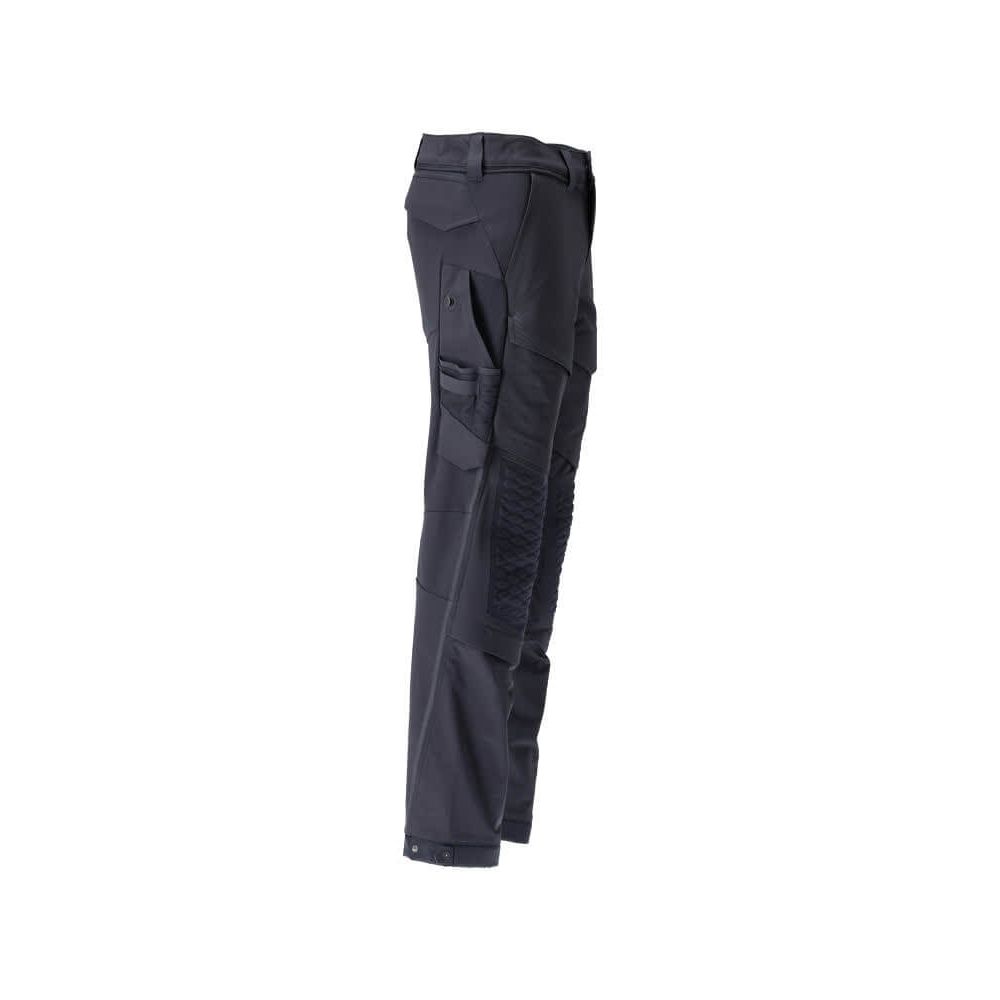 Mascot Lightweight Durable 4-Way-Stretch Trousers with Kneepad Pockets (Holster Pocket Ready) 22179-652 Left #colour_dark-navy-blue