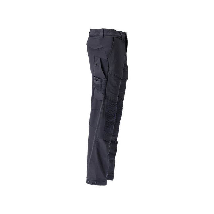 Mascot Lightweight Durable 4-Way-Stretch Trousers with Kneepad Pockets (Holster Pocket Ready) 22179-652 Left #colour_dark-navy-blue