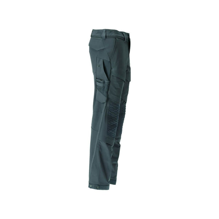 Mascot Lightweight Durable 4-Way-Stretch Trousers with Kneepad Pockets (Holster Pocket Ready) 22179-652 Left #colour_forest-green