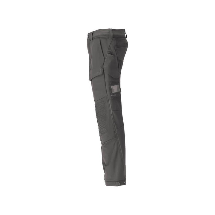 Mascot Lightweight Durable 4-Way-Stretch Trousers with Kneepad Pockets (Holster Pocket Ready) 22179-652 Right #colour_stone-grey