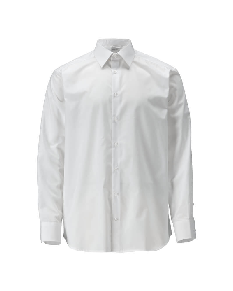 Mascot Lightweight Durable Easy Iron Collared Shirt 21804-984 Front #colour_white