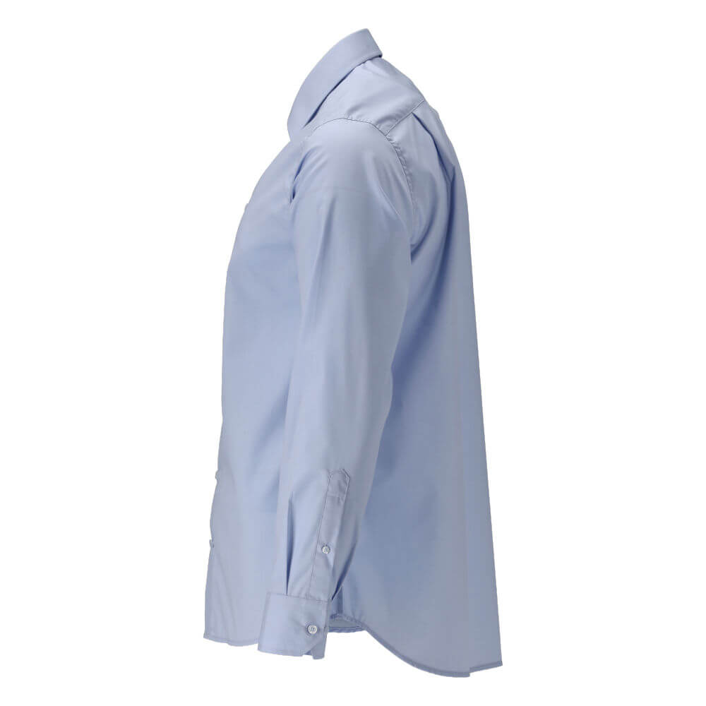 Mascot Lightweight Durable Easy Iron Collared Shirt 21904-984 Right #colour_light-blue