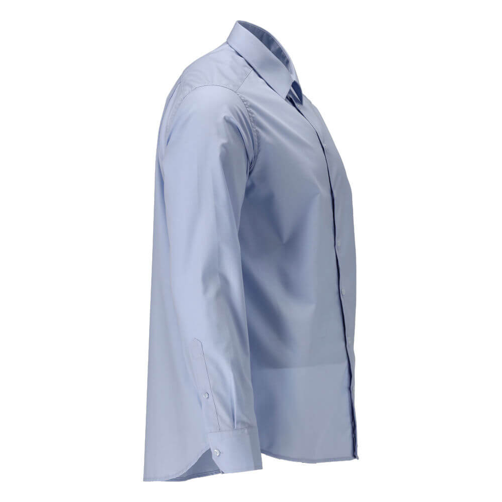 Mascot Lightweight Durable Easy Iron Collared Shirt 21904-984 Left #colour_light-blue