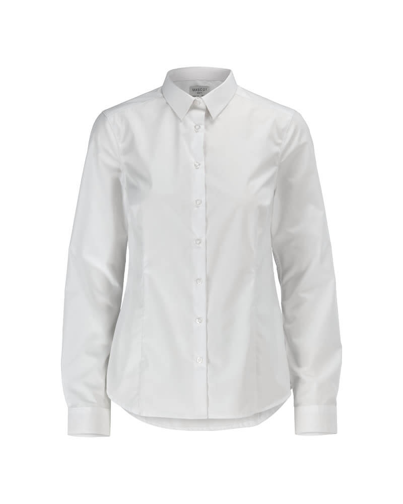 Mascot Lightweight Durable Easy Iron Collared Shirt 21914-984 Front #colour_white