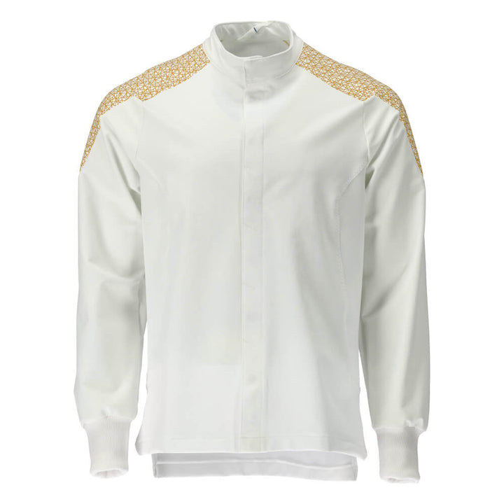 Mascot Lightweight Durable Stretch Jacket 20054-511 Front #colour_white-curry-gold