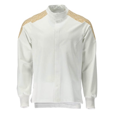 Mascot Lightweight Durable Stretch Jacket 20054-511 Front #colour_white-curry-gold