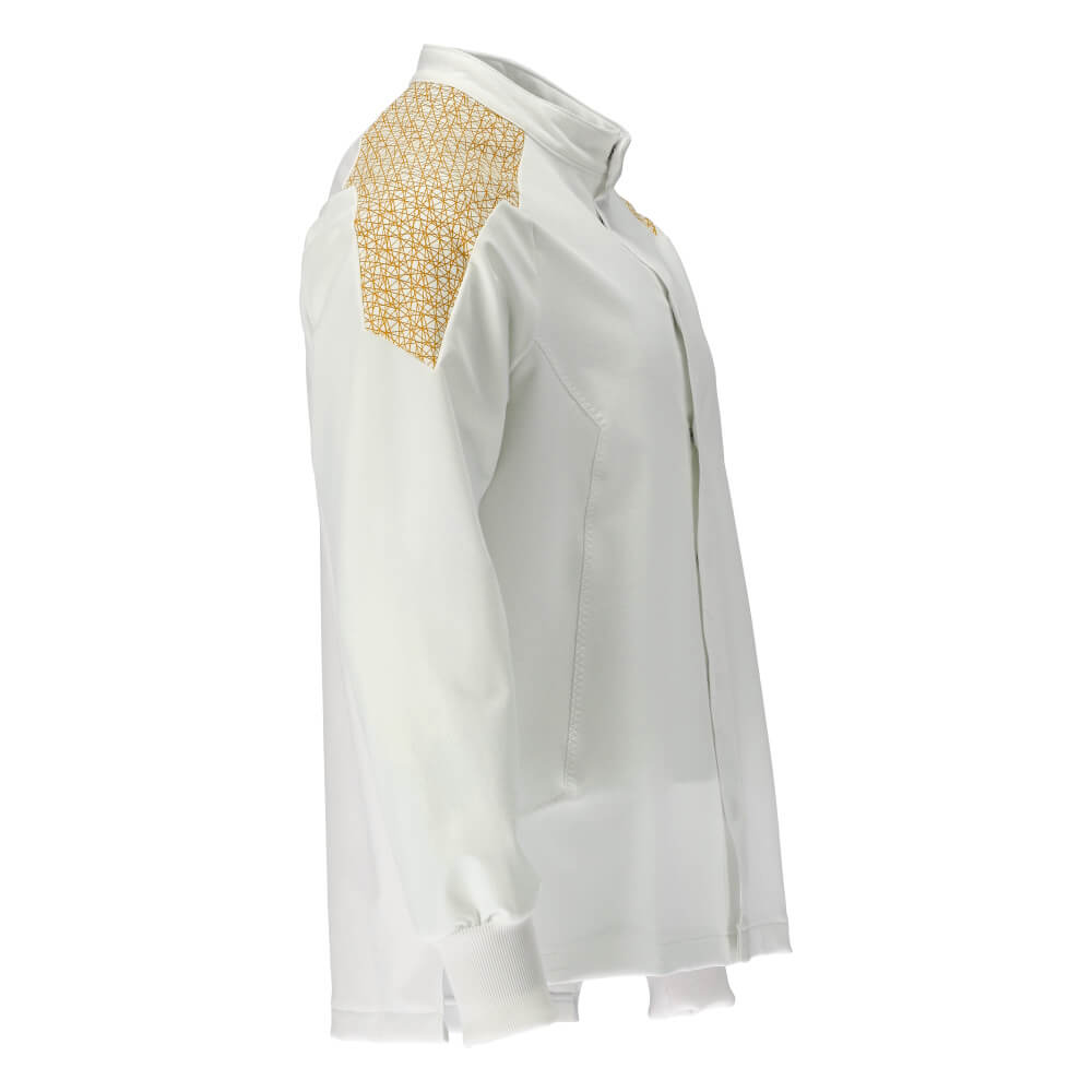 Mascot Lightweight Durable Stretch Jacket 20054-511 Left #colour_white-curry-gold