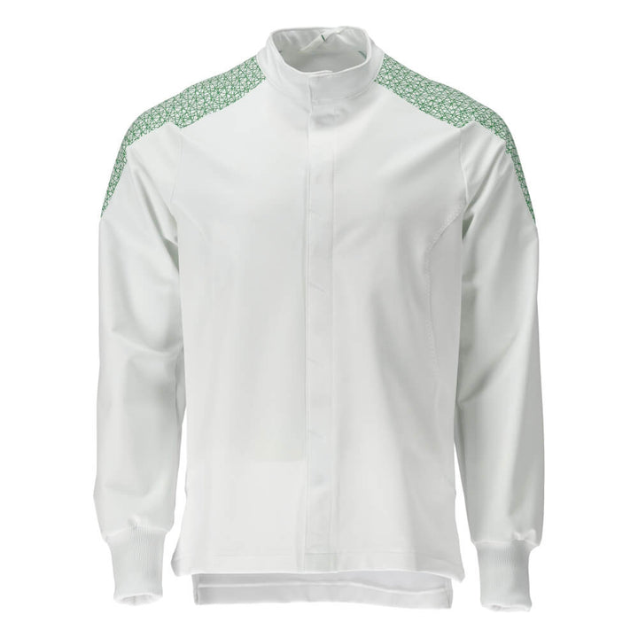 Mascot Lightweight Durable Stretch Jacket 20054-511 Front #colour_white-grass-green