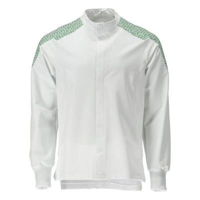 Mascot Lightweight Durable Stretch Jacket 20054-511 Front #colour_white-grass-green