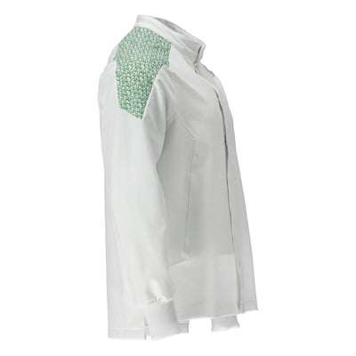 Mascot Lightweight Durable Stretch Jacket 20054-511 Left #colour_white-grass-green