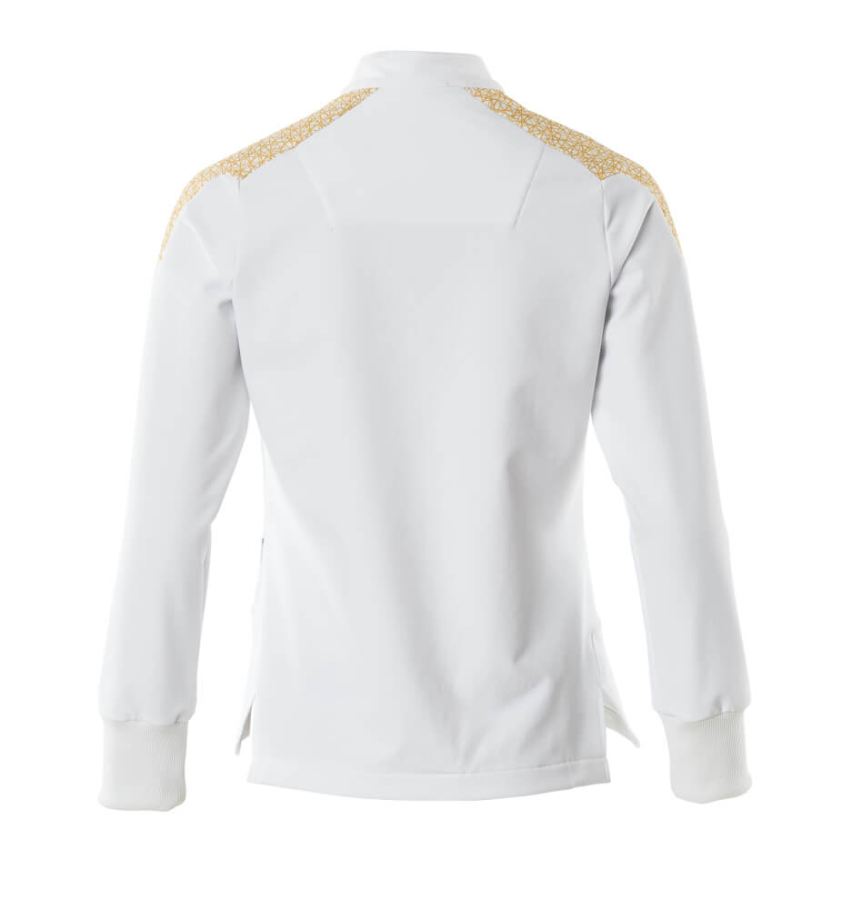 Mascot Lightweight Durable Stretch Jacket 20064-511 Rear #colour_white-curry-gold