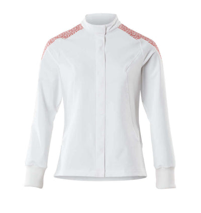 Mascot Lightweight Durable Stretch Jacket 20064-511 Front #colour_white-traffic-red