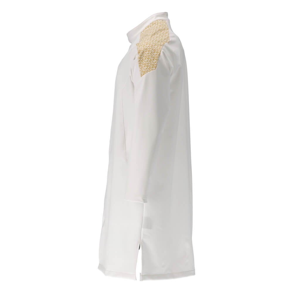 Mascot Lightweight Long Coat 20154-511 Right #colour_white-curry-gold