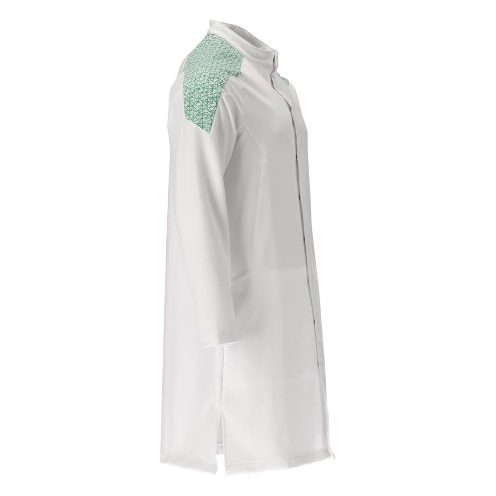 Mascot Lightweight Long Coat 20154-511 Left #colour_white-grass-green