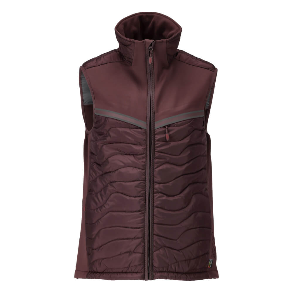 Mascot Lightweight Thermal Gilet 22365-318 Front #colour_bordeaux-red