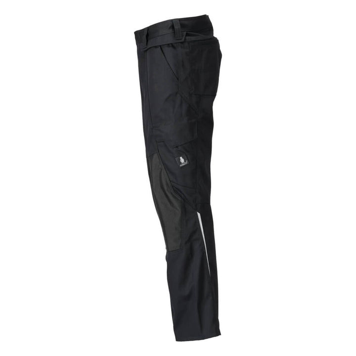 Mascot Lightweight Work Trousers with Kneepad Pockets 21879-330 Right #colour_black