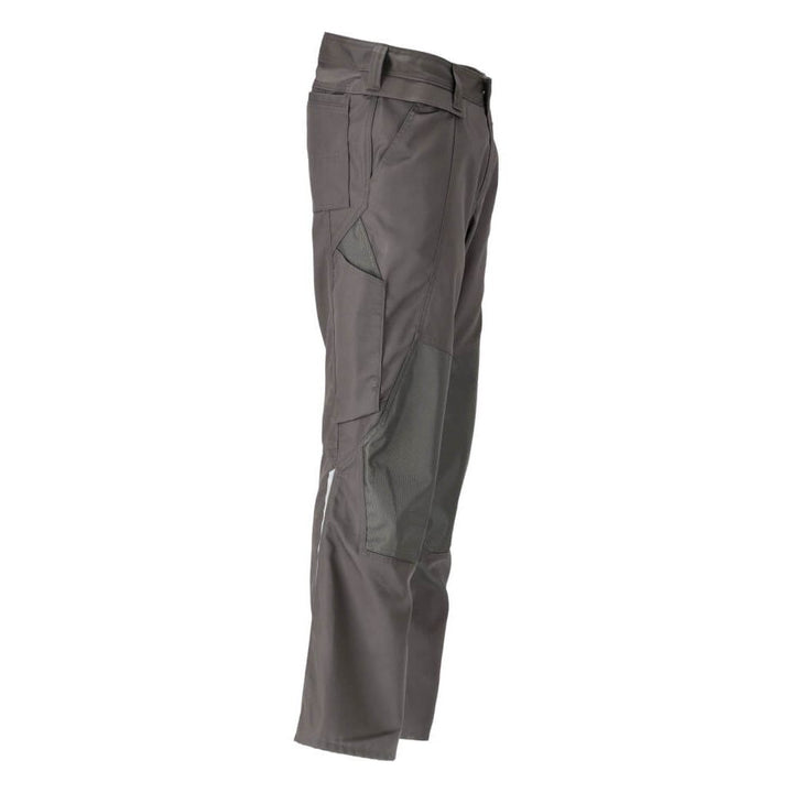 Mascot Lightweight Work Trousers with Kneepad Pockets 21879-330 Left #colour_dark-anthracite-grey