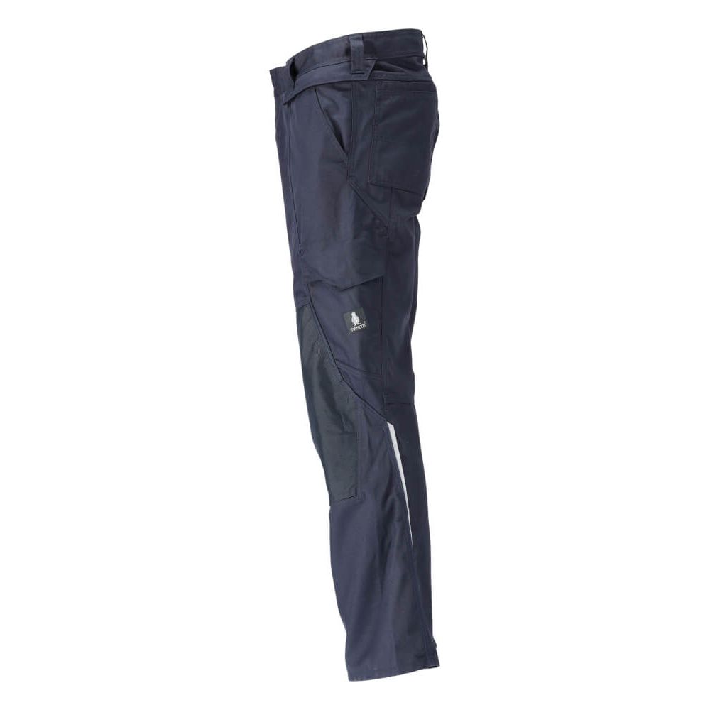 Mascot Lightweight Work Trousers with Kneepad Pockets 21879-330 Right #colour_dark-navy-blue