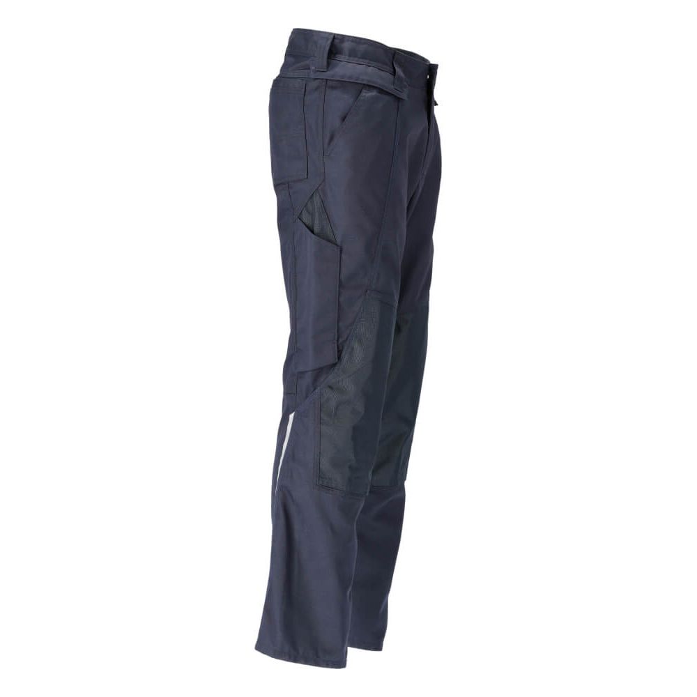 Mascot Lightweight Work Trousers with Kneepad Pockets 21879-330 Left #colour_dark-navy-blue