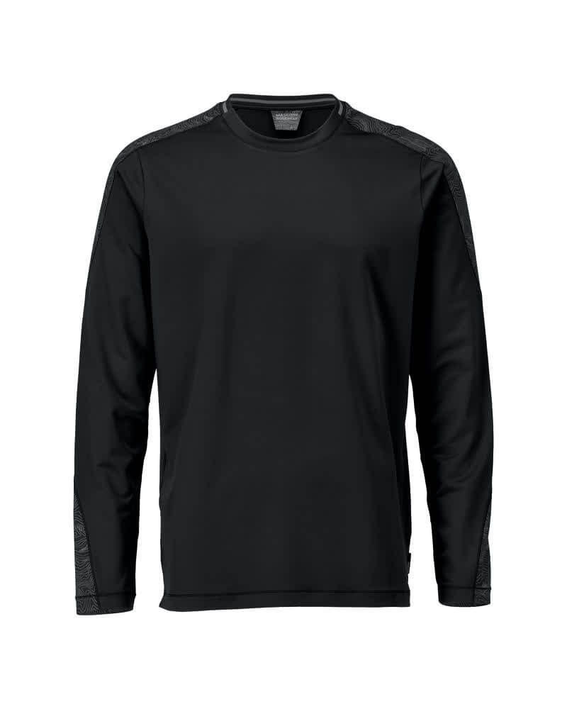 Mascot Long Sleeve Moisture-Wicking T-Shirt 22481-618 Front #colour_black