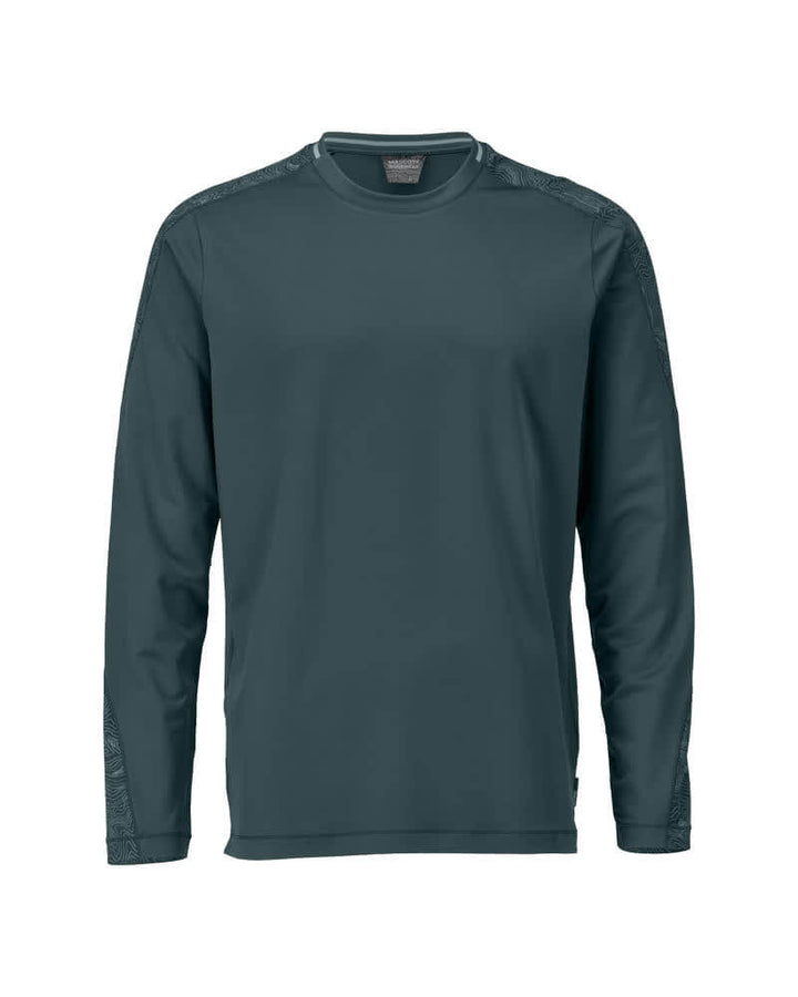 Mascot Long Sleeve Moisture-Wicking T-Shirt 22481-618 Front #colour_forest-green