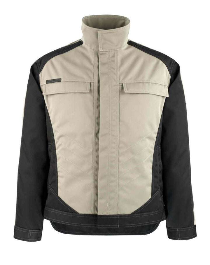 Mascot Mainz Work Jacket 12009-203 Front #colour_light-khaki-black