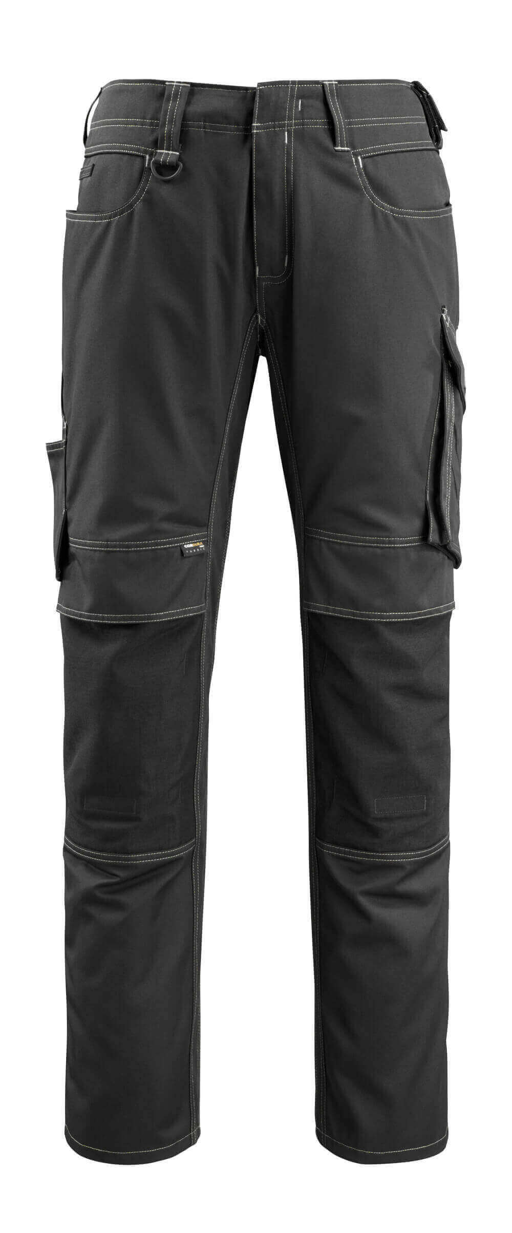 Mascot Mannheim Work Trousers Knee-Pad-Pockets 12779-442 Front #colour_black