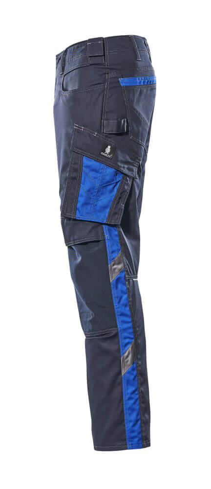 Mascot Mannheim Work Trousers Kneepad-Pockets 12679-442 Right #colour_dark-navy-blue-royal-blue