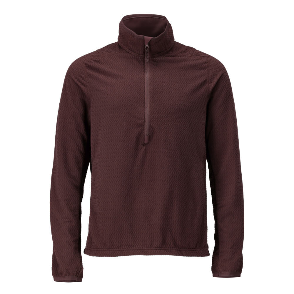 Mascot Microfleece Jumper with Half Zip 22703-639 Front #colour_bordeaux-red