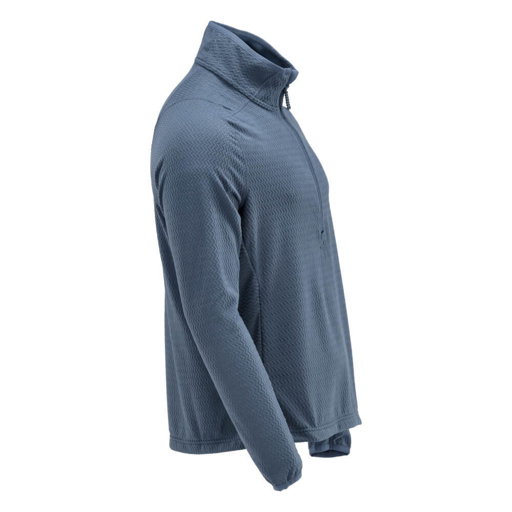 Mascot Microfleece Jumper with Half Zip 22703-639 Left #colour_stone-blue