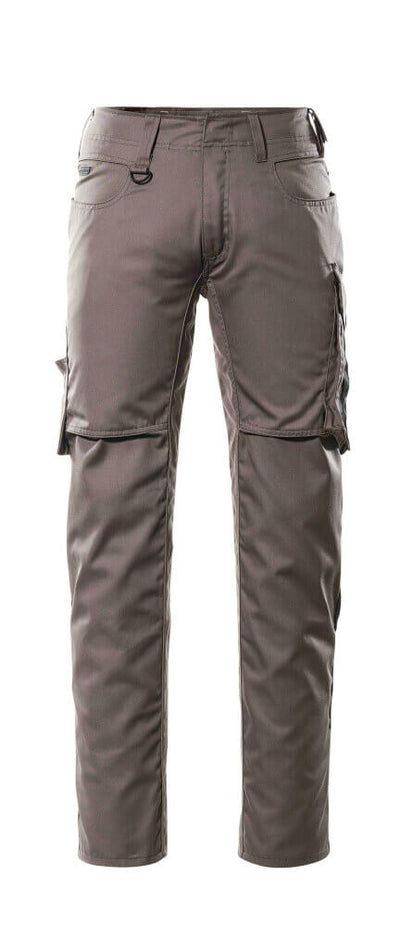 Mascot Oldenburg Work Trousers Thigh-Pockets 12579-442 Front #colour_anthracite-grey-black