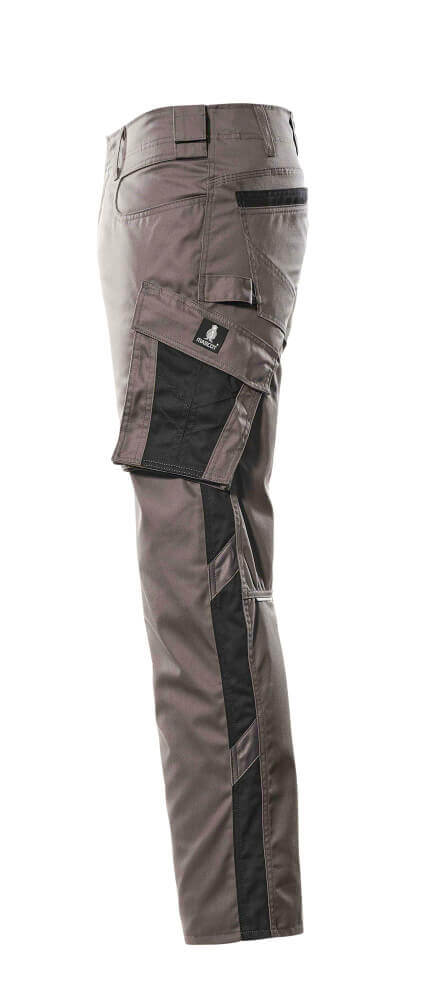 Mascot Oldenburg Work Trousers Thigh-Pockets 12579-442 Right #colour_anthracite-grey-black