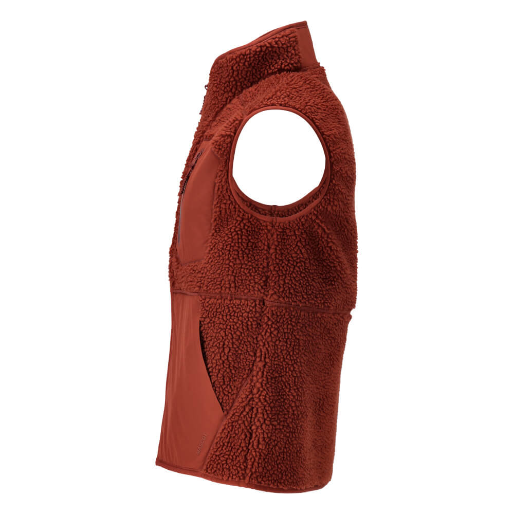 Mascot Pile Gilet with Zipper 22465-682 Right #colour_autumn-red