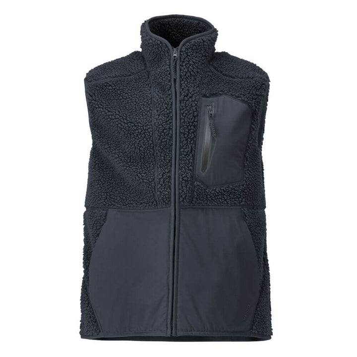 Mascot Pile Gilet with Zipper 22465-682 Front #colour_dark-navy-blue