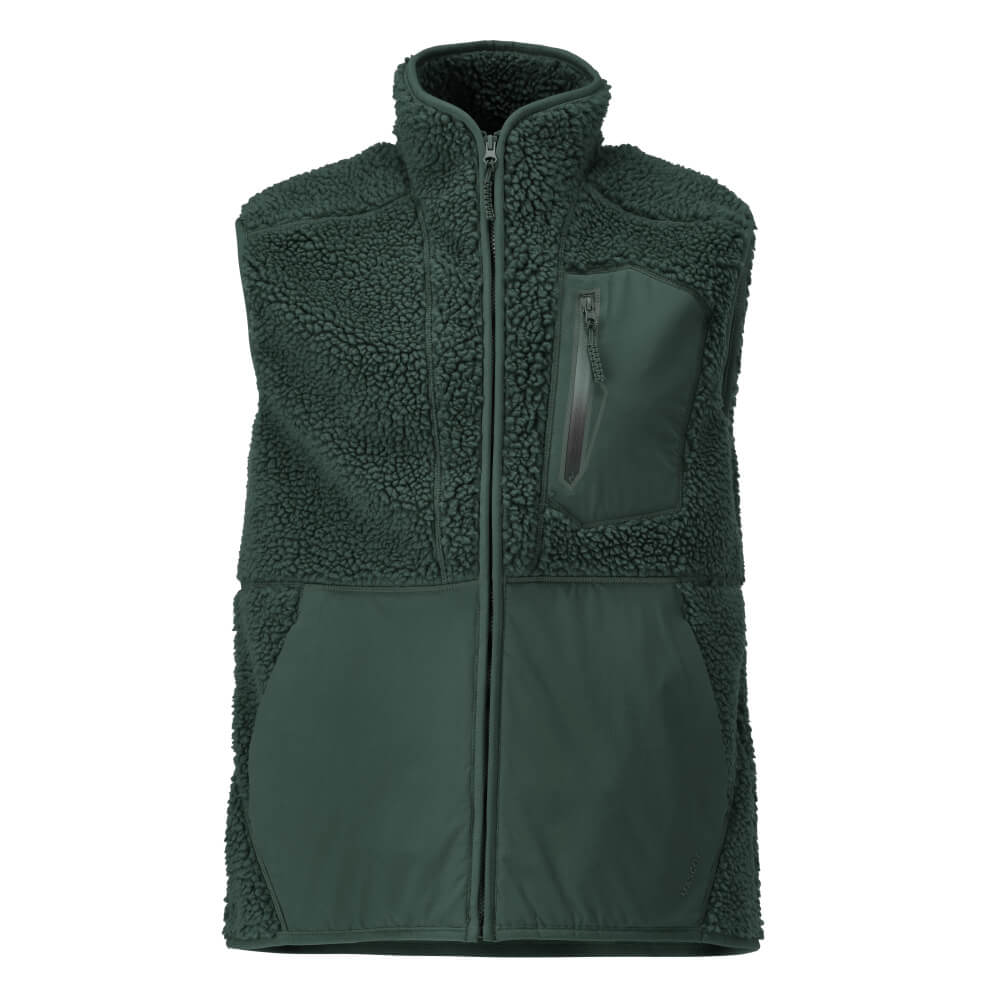 Mascot Pile Gilet with Zipper 22465-682 Front #colour_forest-green