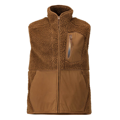 Mascot Pile Gilet with Zipper 22465-682 Front #colour_nut-brown