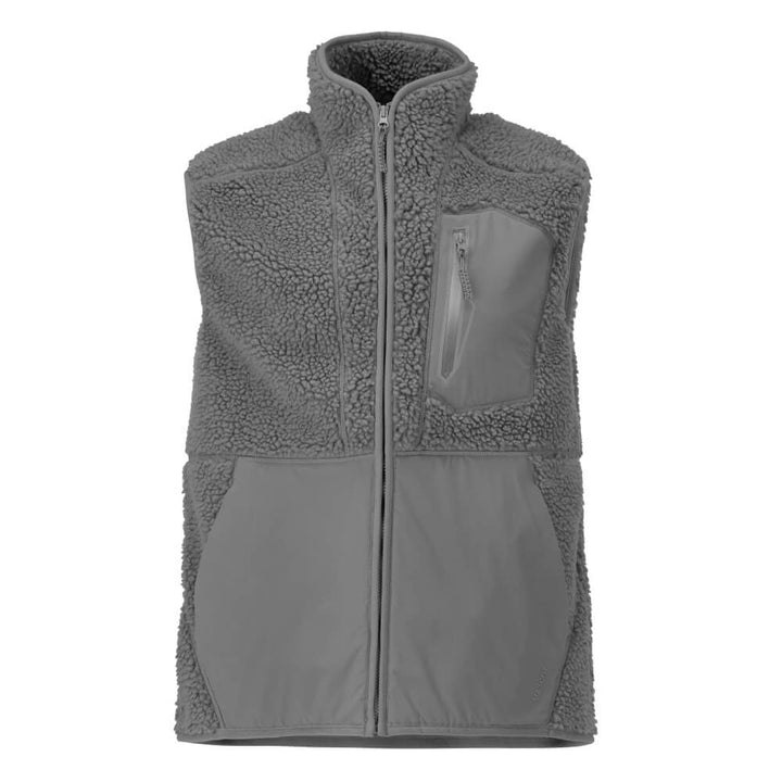 Mascot Pile Gilet with Zipper 22465-682 Front #colour_stone-grey