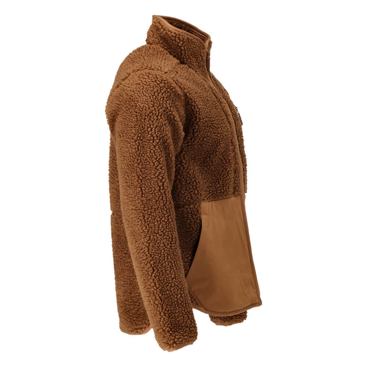 Mascot Pile Jacket with Zipper 22303-682 Left #colour_nut-brown