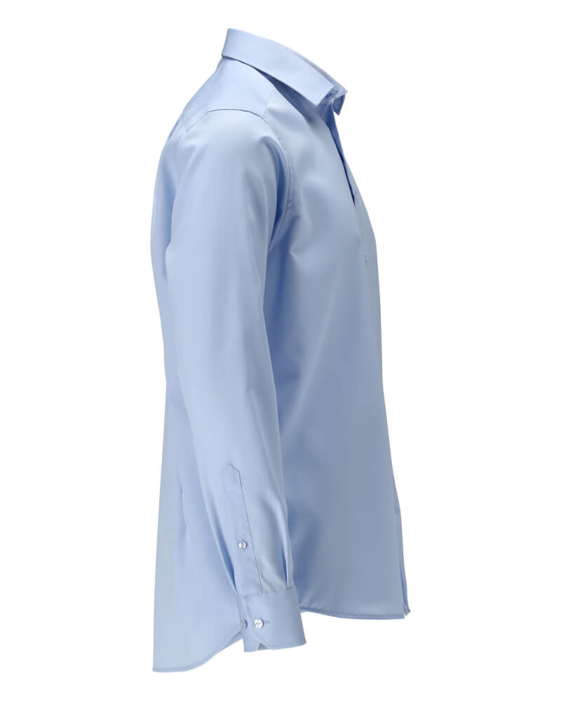 Mascot Premium 100% Cotton Easy-Iron Collared Shirt 20504-750 Left #colour_light-blue