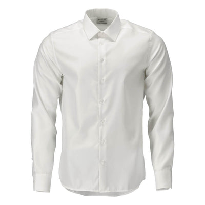 Mascot Premium 100% Cotton Easy-Iron Collared Shirt 20504-750 Front #colour_white